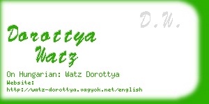 dorottya watz business card